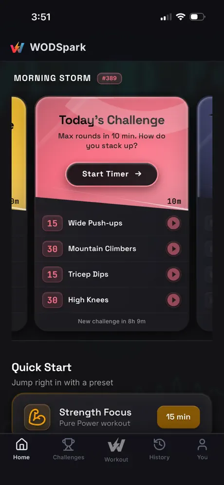 Morning Storm daily challenges