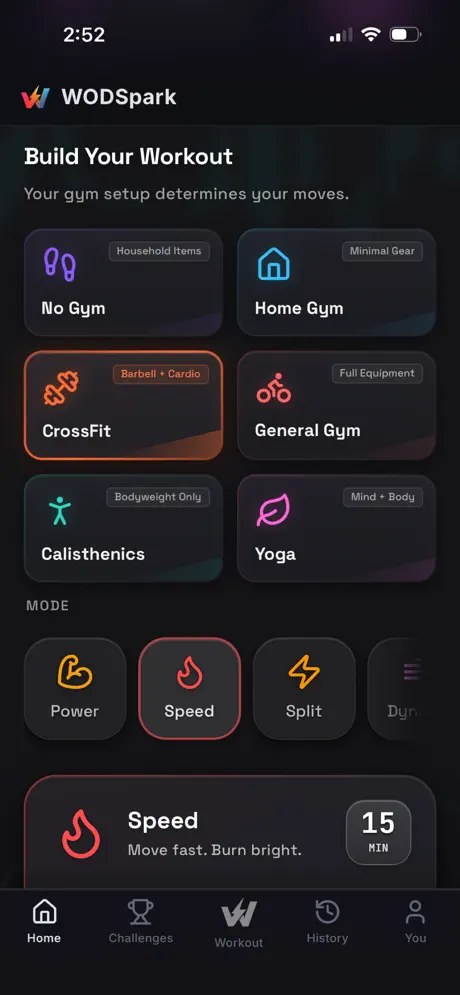 WodSpark - workout builder